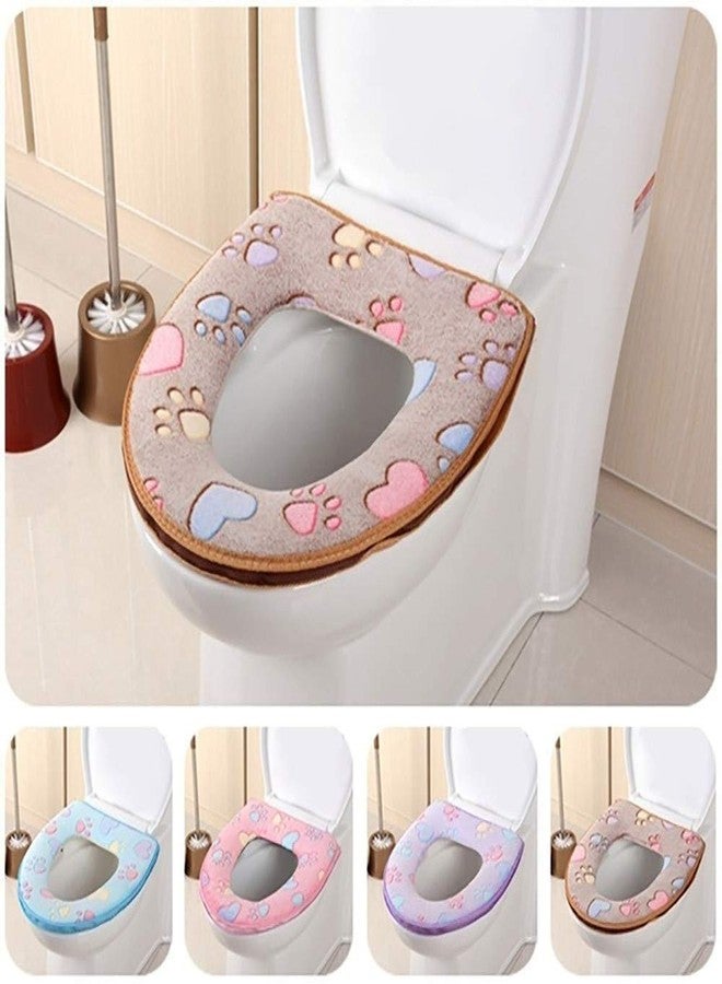 ZIVIK Toilet Seat Cover Pads, Washable Toilet Seat Cushion Mat Winter Washable Toilet Seat Lid Cover Pads, Cleaning Comfortable - Image 5